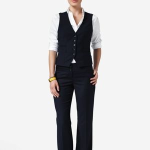 Black menswear style vest